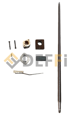 4448125-Vis réceptrice équipée
Comprend :
1 vis réceptrice nue 4440114
1 écrou porteur 4440622 + 2vis CHC M8x70
1 écrou de sécurité 4440116
1 patin anti Bruit 4440045
1 porte feutre 4448018
1 clavette 4440092
1 clavette 4460031
1 ensemble 4441088