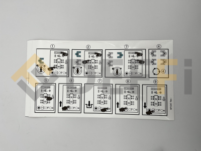 NP1047-Autocollant RotaryLift, noir, 97,5x15,6