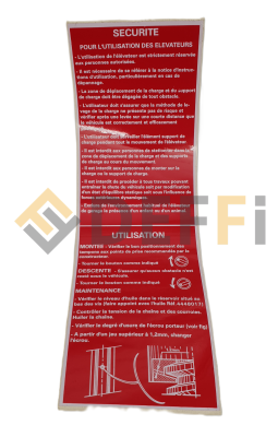 4440027-Plaque sécurité/instructions