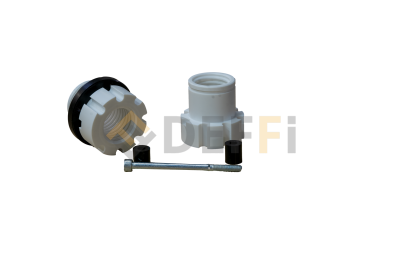 4448288-Jeu d'écrou plastique porteur + sécurité pour colonne réceptrice
M40x5
hauteur 66mm

comprend :
- 2 écrous plastique M40x5 Z.15.81.130
- 1 rondelle 4441006
- 2 entretoises 4441008
- 1 vis 9004110
